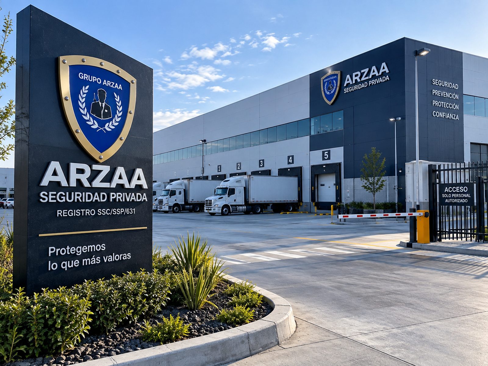 Planta industrial protegida por el servicio de vigilancia de ARZAA.