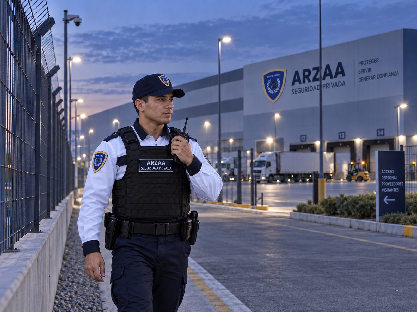 Nave industrial resguardada por el servicio de protección patrimonial de ARZAA.